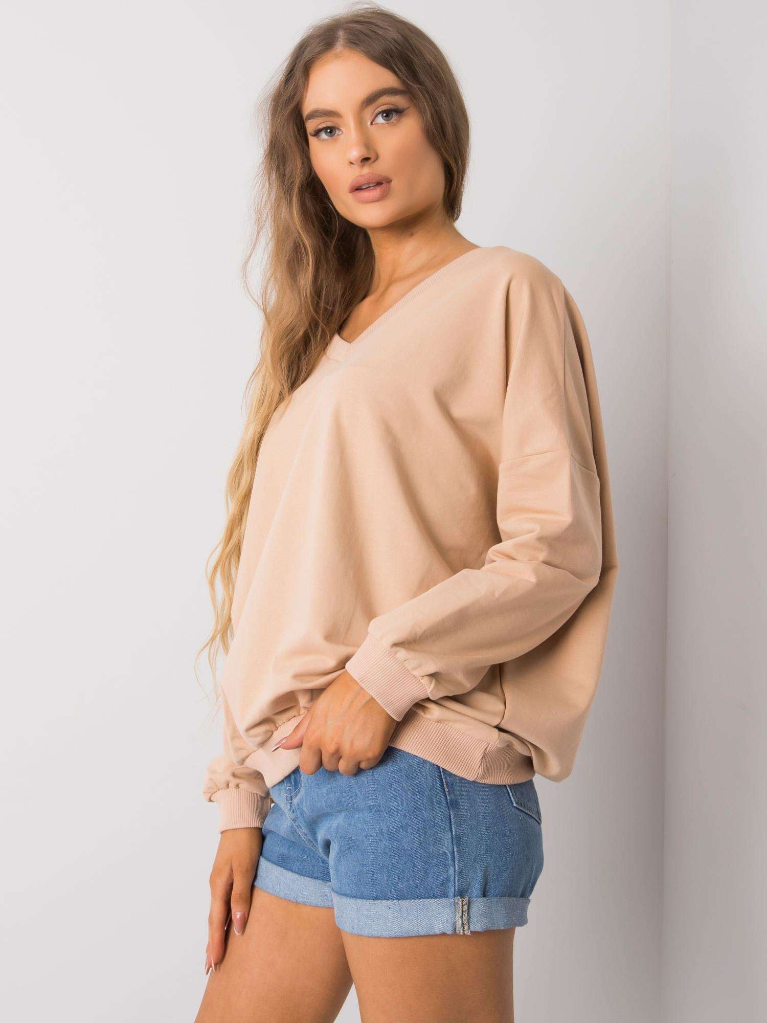 Beżowa bluza bawełniana