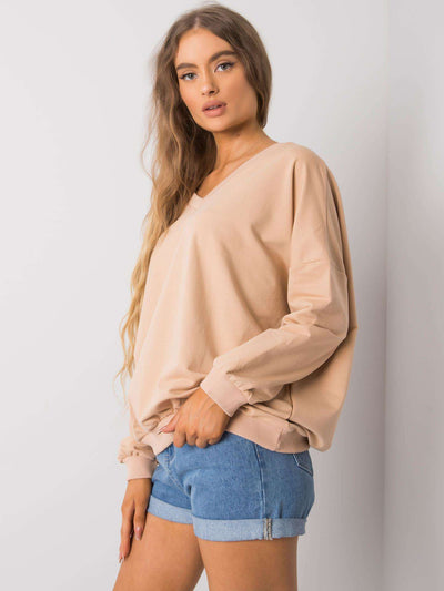 Beżowa bluza bawełniana