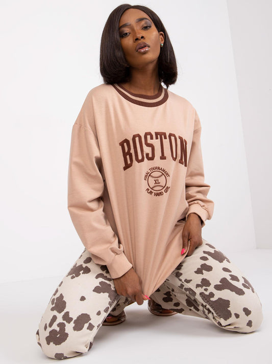 Beżowa bluza dresowa damska