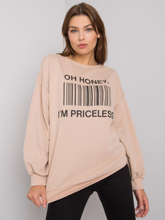 Beżowa bluza z printem