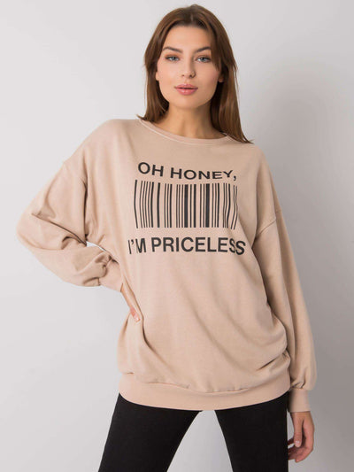 Beżowa bluza z printem
