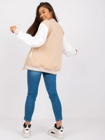 Beżowa bluza bomber