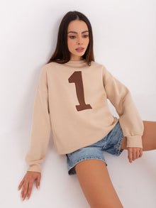 Beżowa bluza bez kaptura o kroju oversize