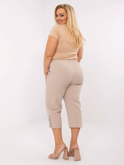 Beżowe rybaczki plus size