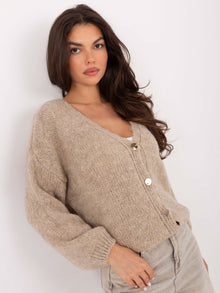 RUE PARIS Beżowy sweter z domieszką wełny
