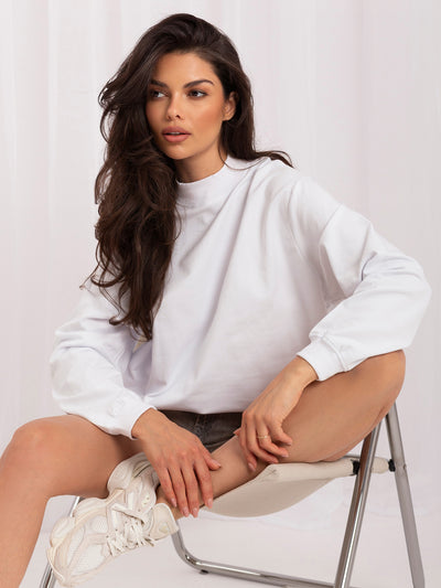 Biała bawełniana bluza basic