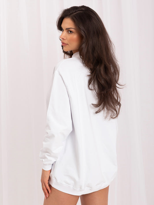 Biała bawełniana bluza basic
