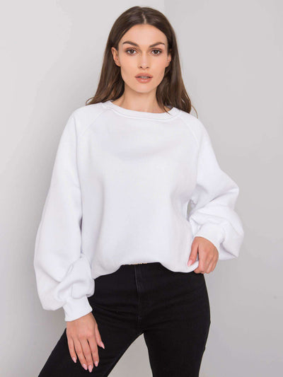 RUE PARIS Biała gładka bluza