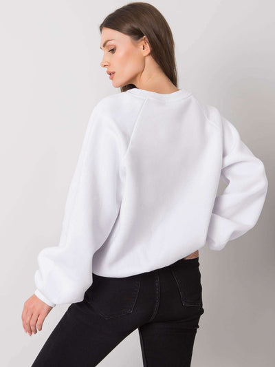RUE PARIS Biała gładka bluza