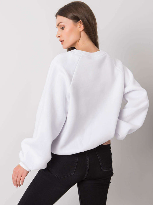 RUE PARIS Biała gładka bluza