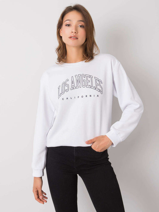 RUE PARIS Biała bluza bez kaptura