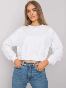 Biała damska bluza basic