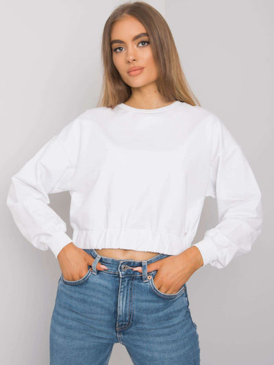 Biała damska bluza basic