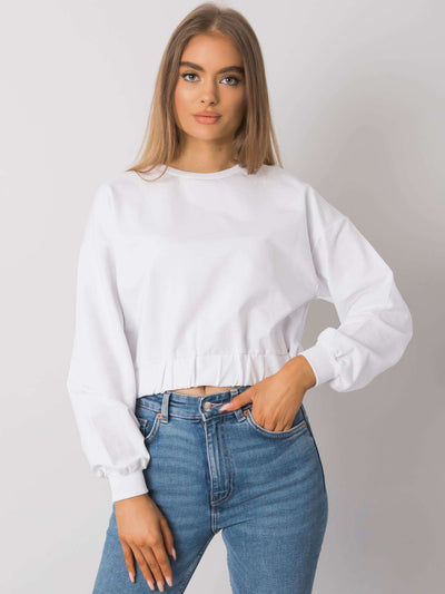 Biała damska bluza basic
