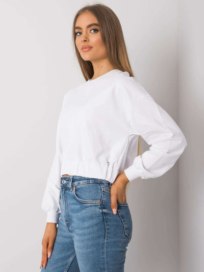 Biała damska bluza basic