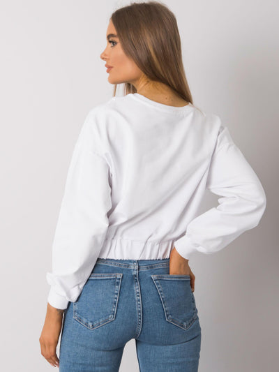 Biała damska bluza basic