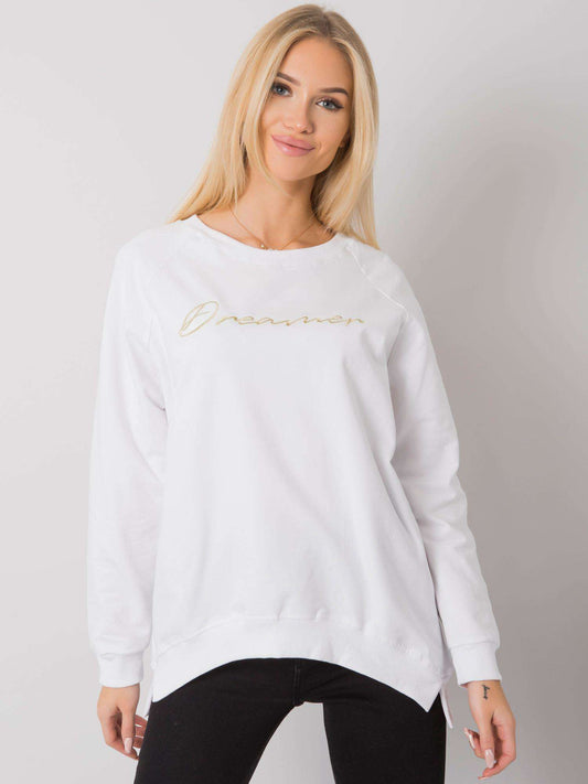 RUE PARIS Biała bluza bawełniana damska