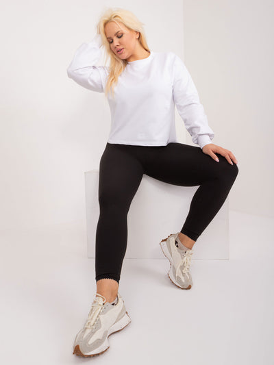 Biała gładka bluza plus size