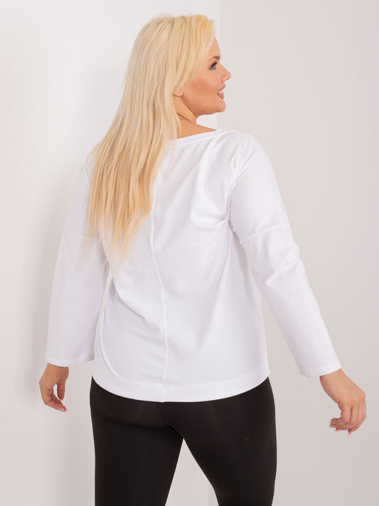 Biała bluzka plus size z bawełny