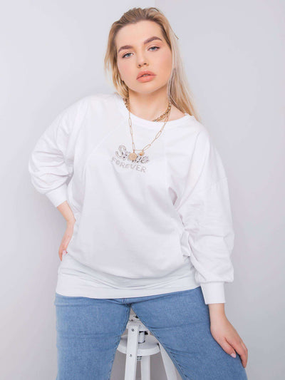 Biała bluzka plus size z bawełny