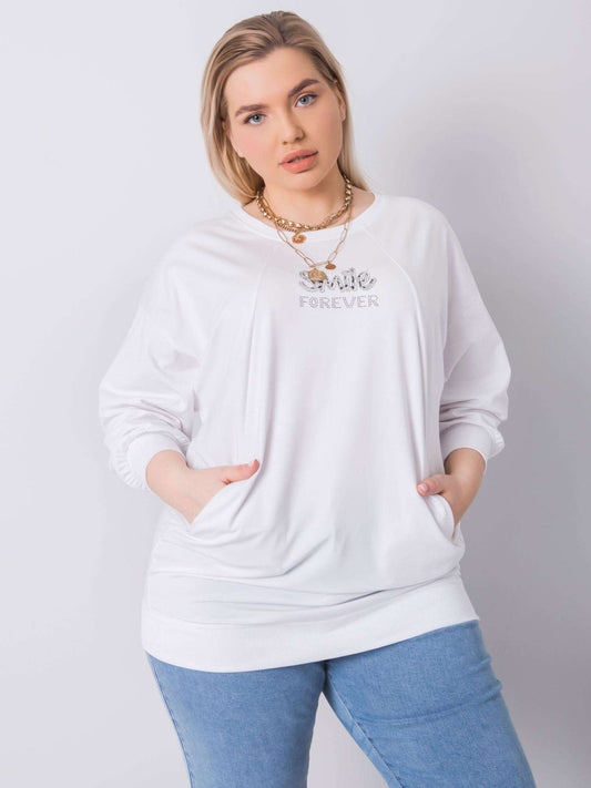 Biała bluzka plus size z bawełny