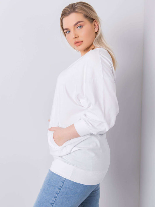 Biała bluzka plus size z bawełny