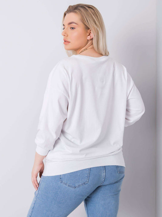 Biała bluzka plus size z bawełny
