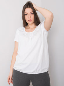 Biała bawełniana bluzka plus size