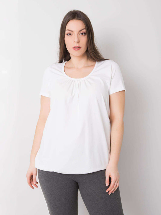 Biała bawełniana bluzka plus size