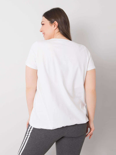 Biała bawełniana bluzka plus size