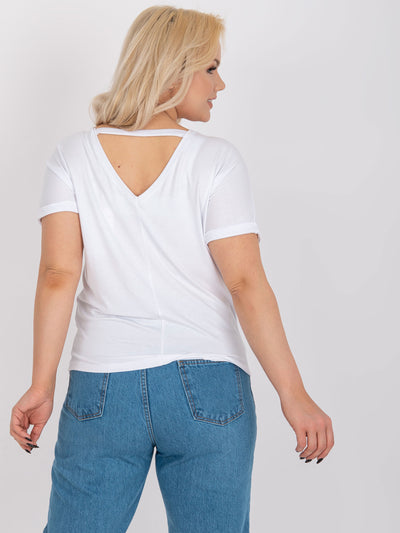 Biała bluzka plus size z wiskozy