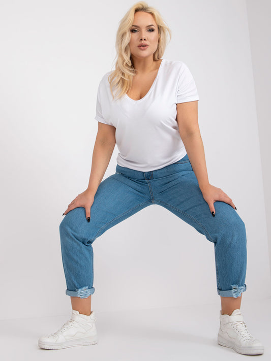 Biała bluzka plus size z wiskozy