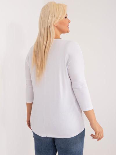 Biała wiskozowa bluzka plus size