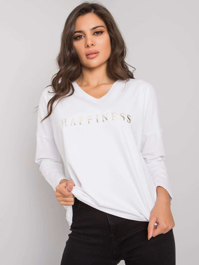 RUE PARIS Biały longsleeve damski