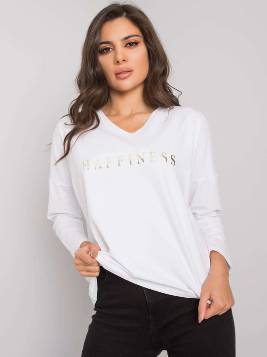 RUE PARIS Biały longsleeve damski