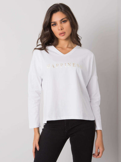 RUE PARIS Biały longsleeve damski