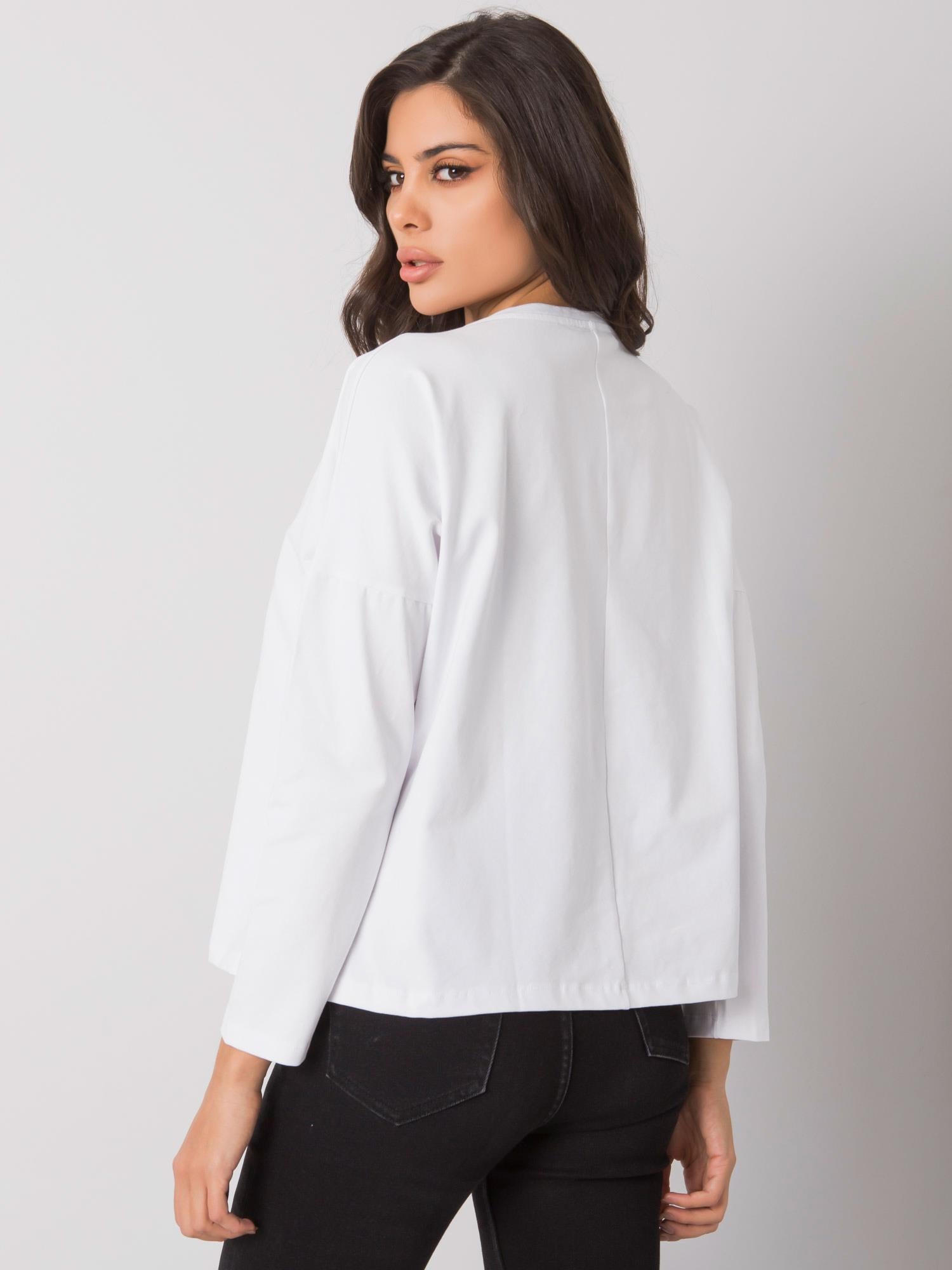 RUE PARIS Biały longsleeve damski