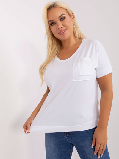 Biała damska bluzka plus size na co dzień