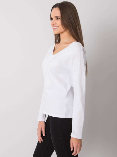 RUE PARIS Biały longsleeve damski