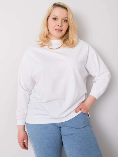 Biała bluza plus size basic