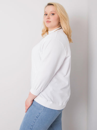Biała bluza plus size basic