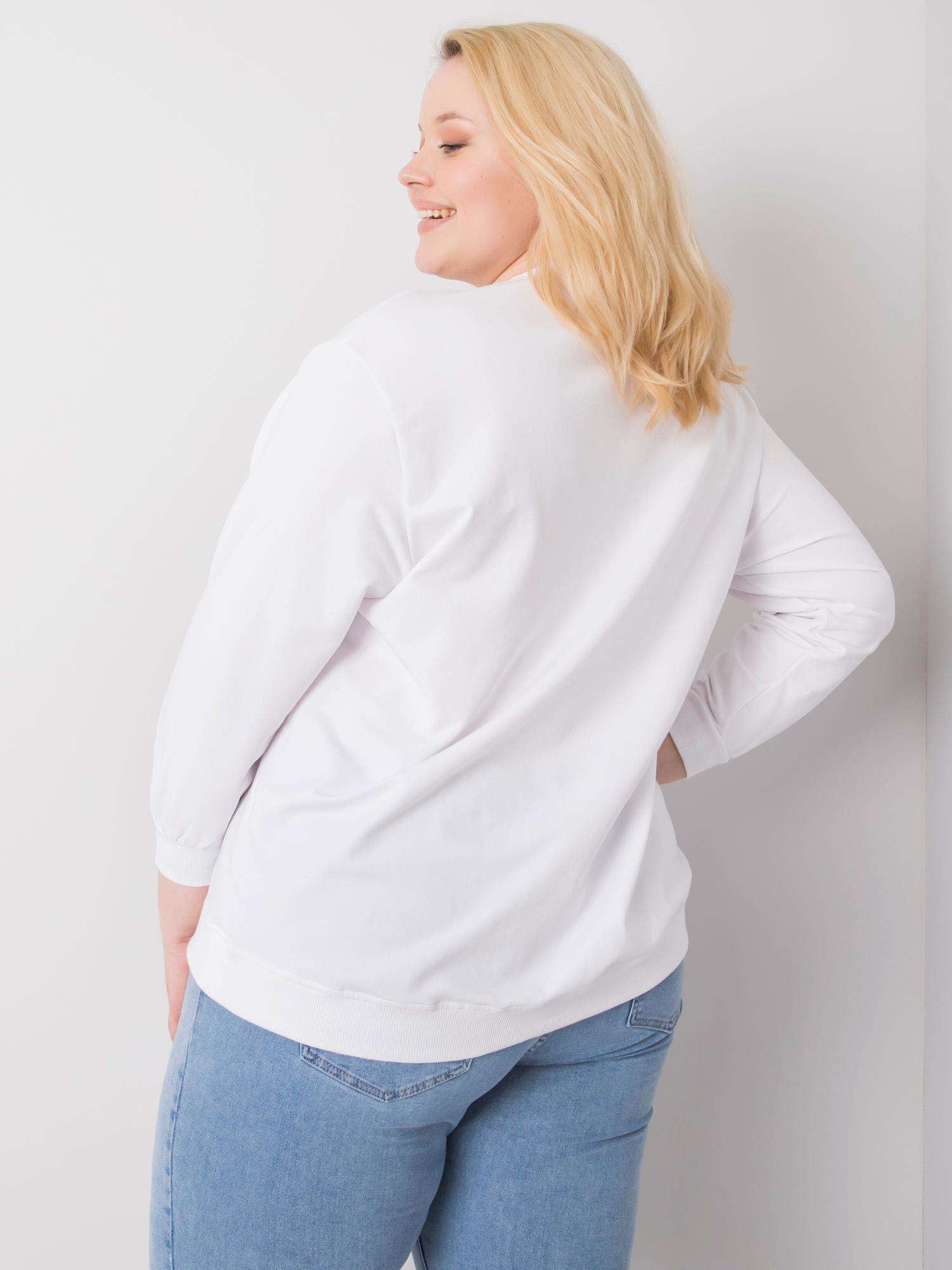 Biała bluza plus size basic