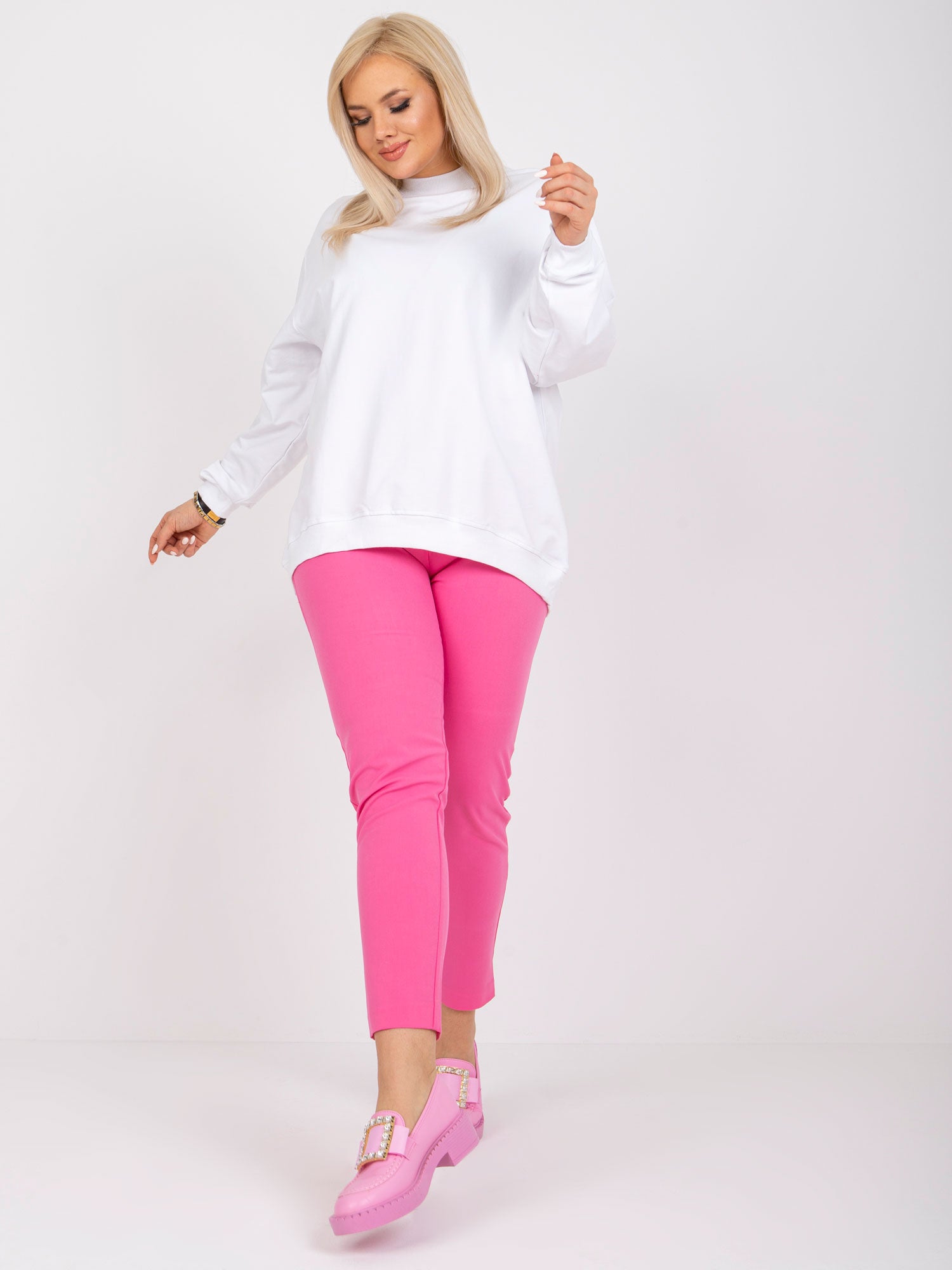 Biała bluza plus size basic