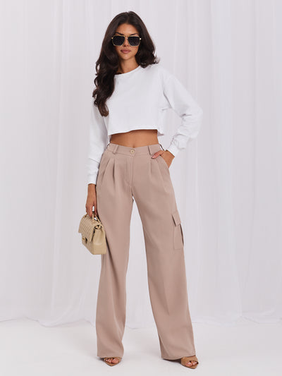 Biała krótka damska bluzka