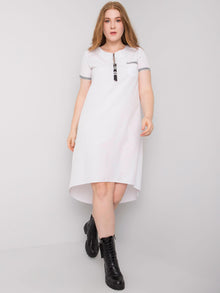 Biała sukienka bawełniana plus size