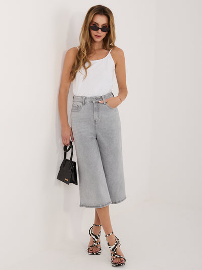 SUBLEVEL Biały damski top basic z bawełny