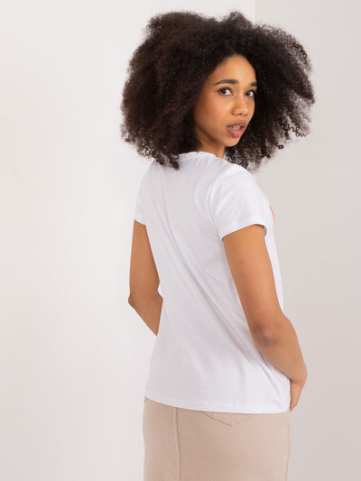 BASIC FEEL GOOD Biały damski t-shirt z misiami