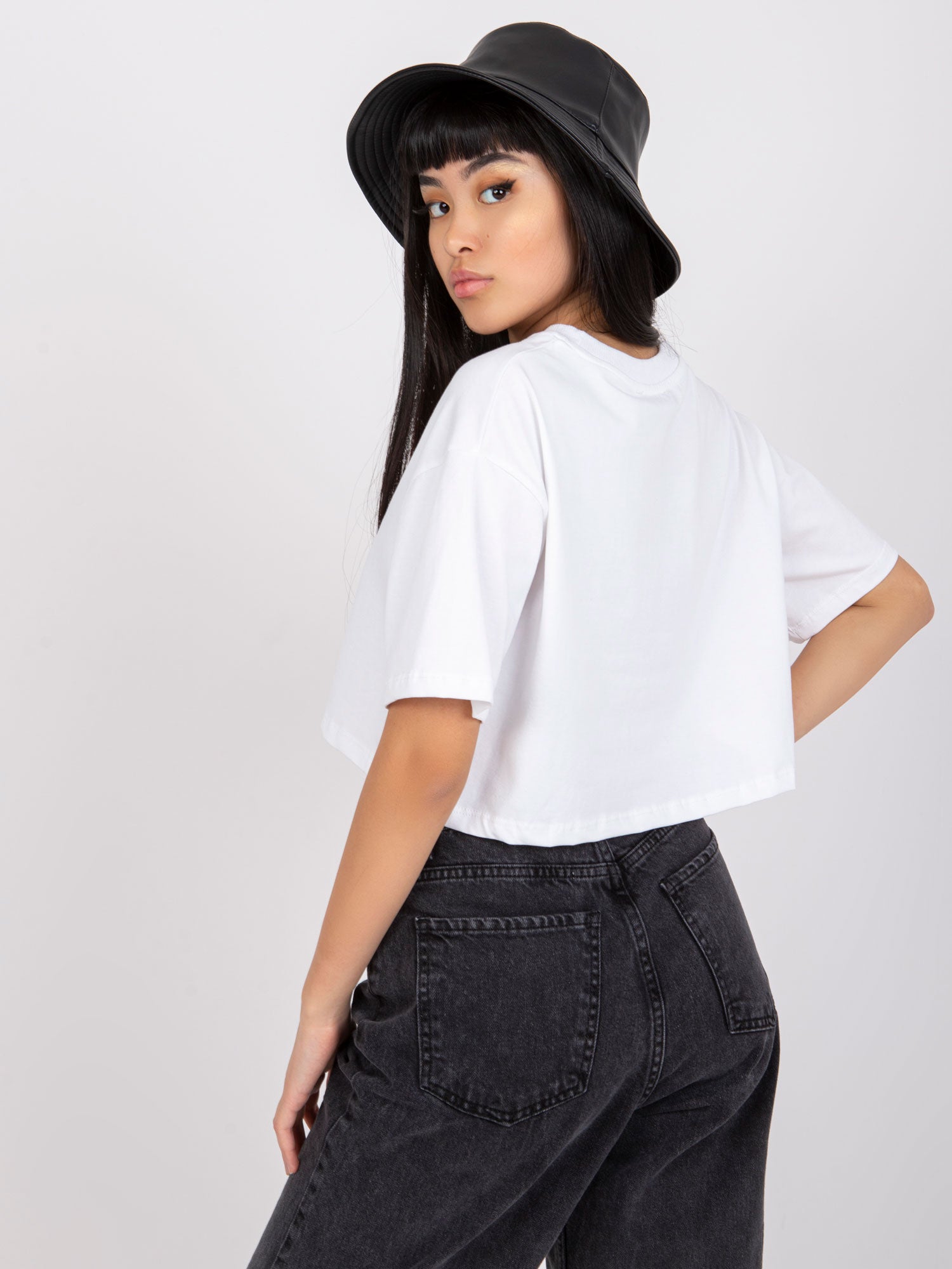 Biały damski t-shirt basic