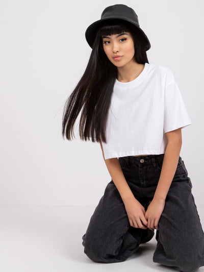 Biały damski t-shirt basic