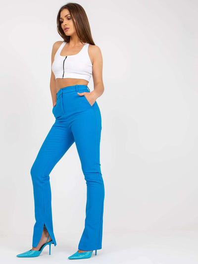 RUE PARIS Biały top basic w prążki z zapięciem na zamek